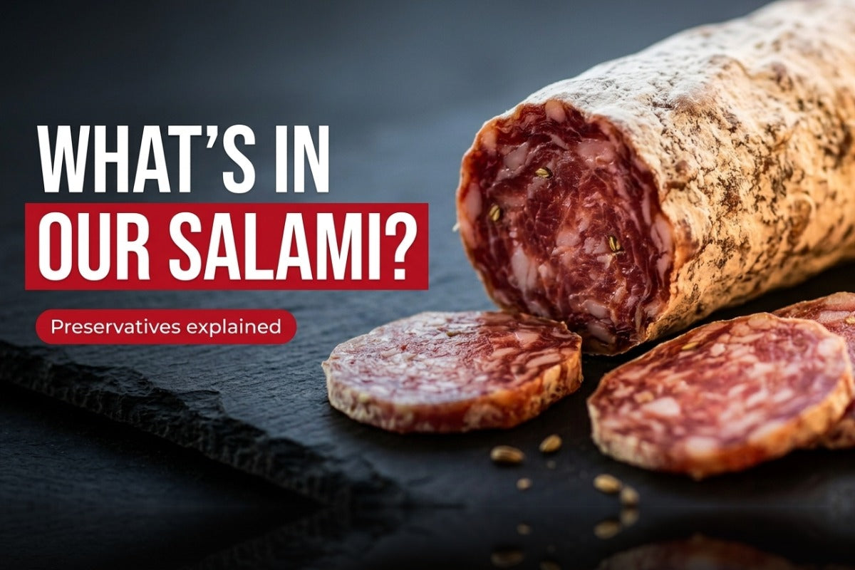 Does salami have preservatives: curing salts 250 and 251 in artisan salami from The Salami Man