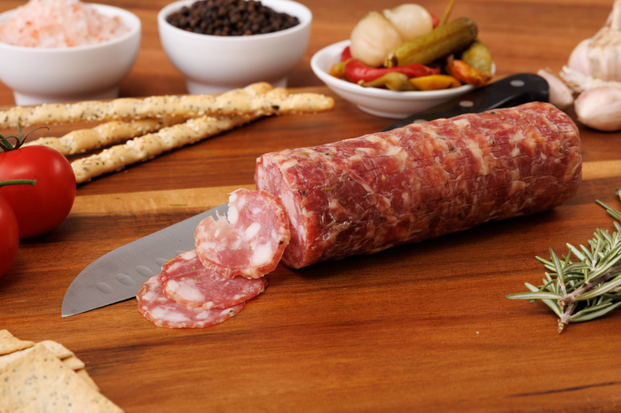 Black truffle salami handmade by The Salami Man