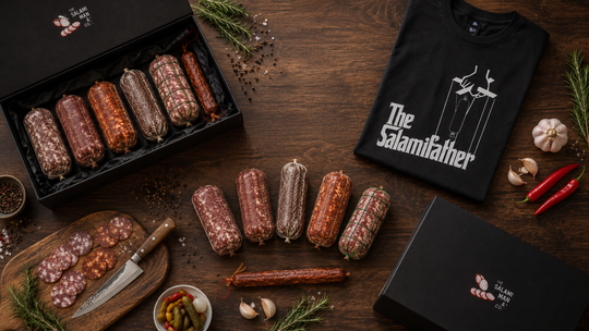 The Salamifather Bundle - Limited Edition Father's Day Gift Box | Tee + 6 Salamis