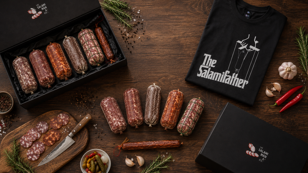 The Salamifather Bundle — Father's Day Gift Box | Tee + choice of 6 Salamis