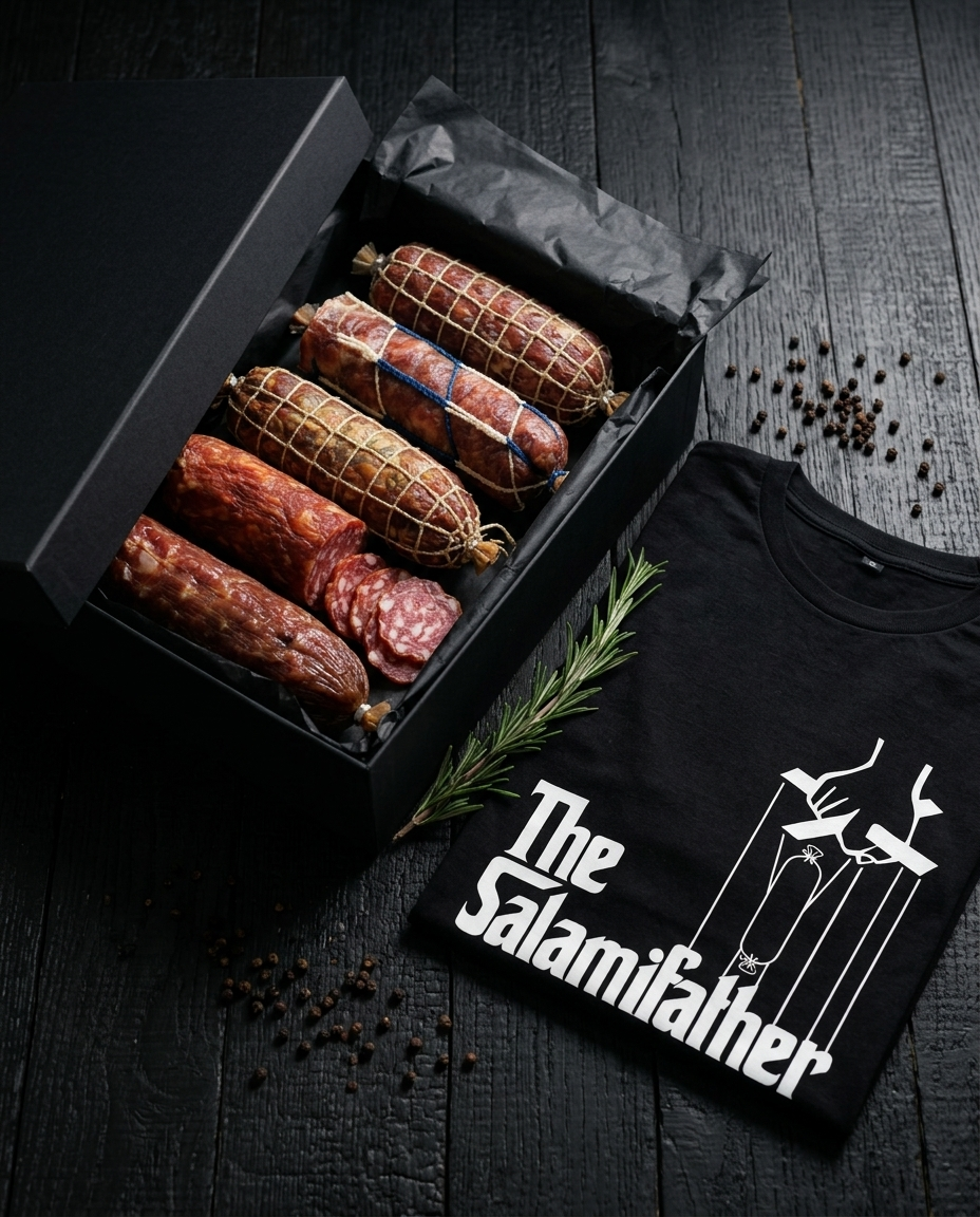 The Salamifather Bundle — Father's Day Gift Box | Tee + 5 Salamis + You Choose the 6th