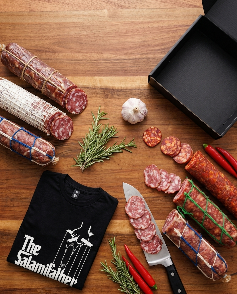 The Salamifather Bundle — Father's Day Gift Box | Tee + 5 Salamis + You Choose the 6th