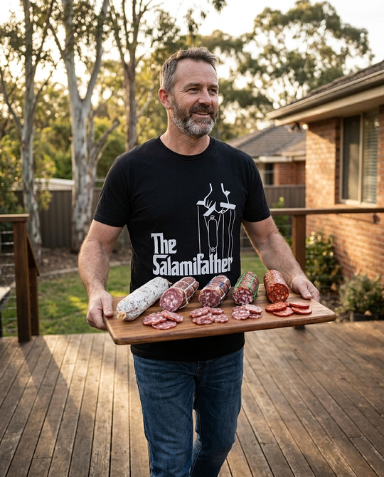 The Salamifather Bundle — Father's Day Gift Box | Tee + 5 Salamis + You Choose the 6th