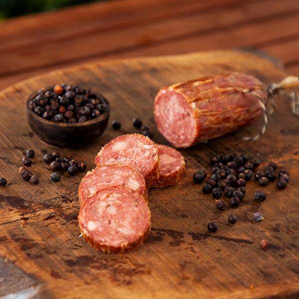Duck and Juniper Berry Salami
